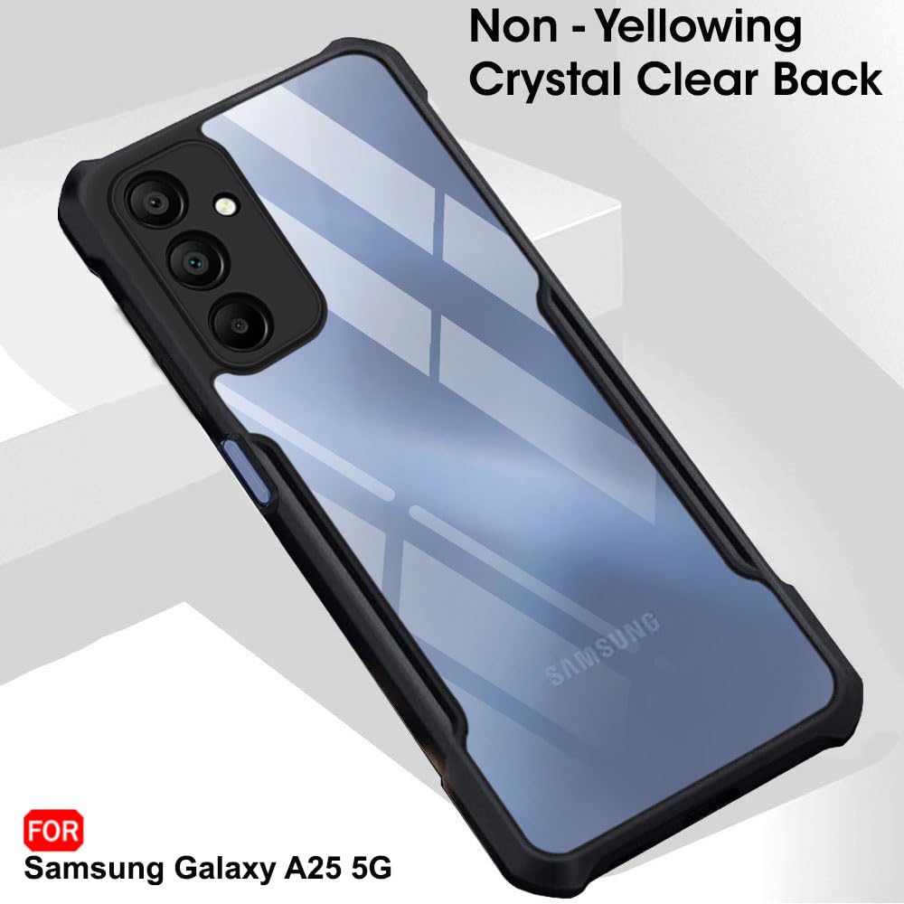 Protect Shockproof Crystal Clear Back Cover Case for Samsung Galaxy A25 5G | 360 Degree Protection | Protective Design