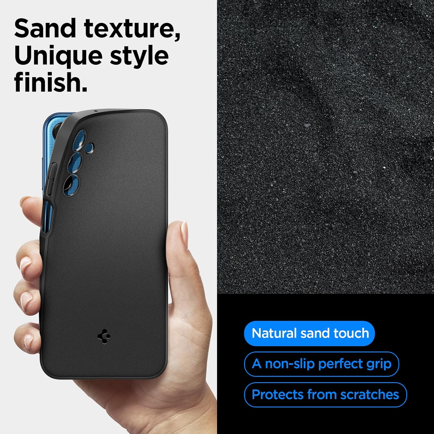 Spigen Essential Sand Blast Back Cover Case Compatible with Samsung Galaxy M15 5G