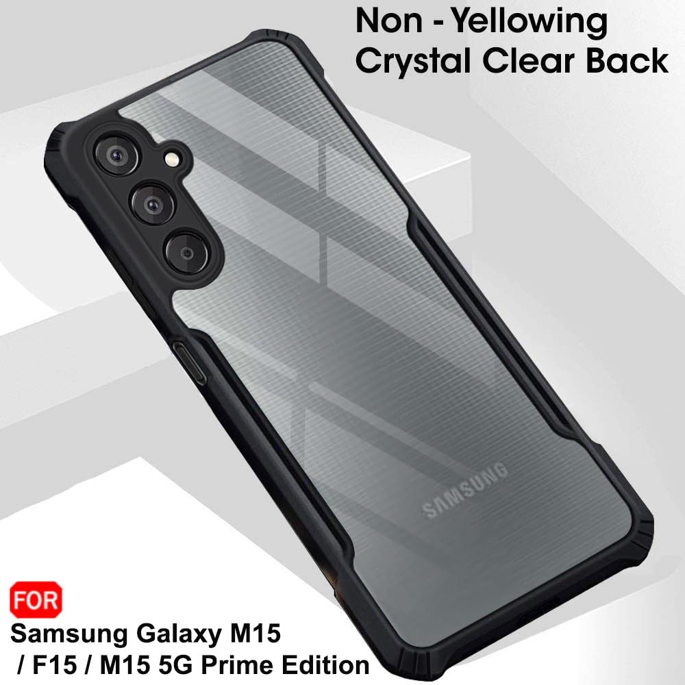 Protect Shockproof Crystal Clear Back Cover Case Compatible with Samsung Galaxy M15