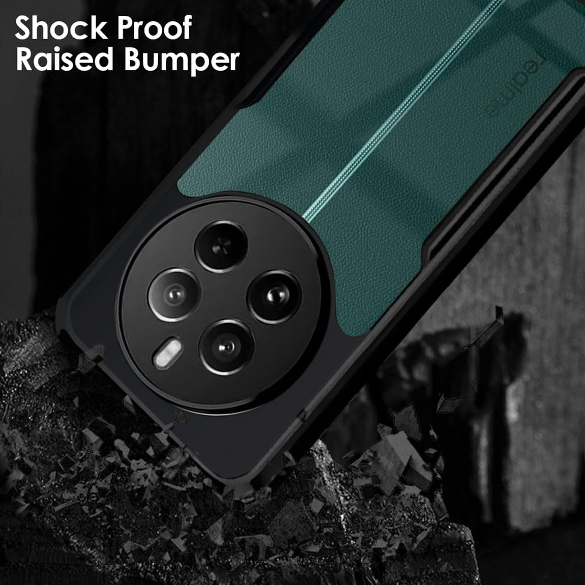 Protect Realme Narzo 70 5G Back Cover | Transparent Crystal Clear Hard PC Back Case with TPU Bumper, Drop Protection Case Cover