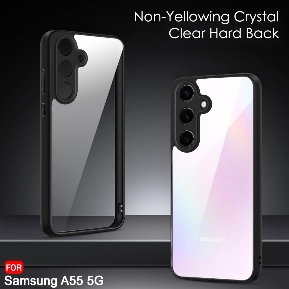 Protect Ultra-Hybrid Shockproof Back Cover Case for Samsung Galaxy A55 5G | Camera Protection Bump | Hard Back Cover Case