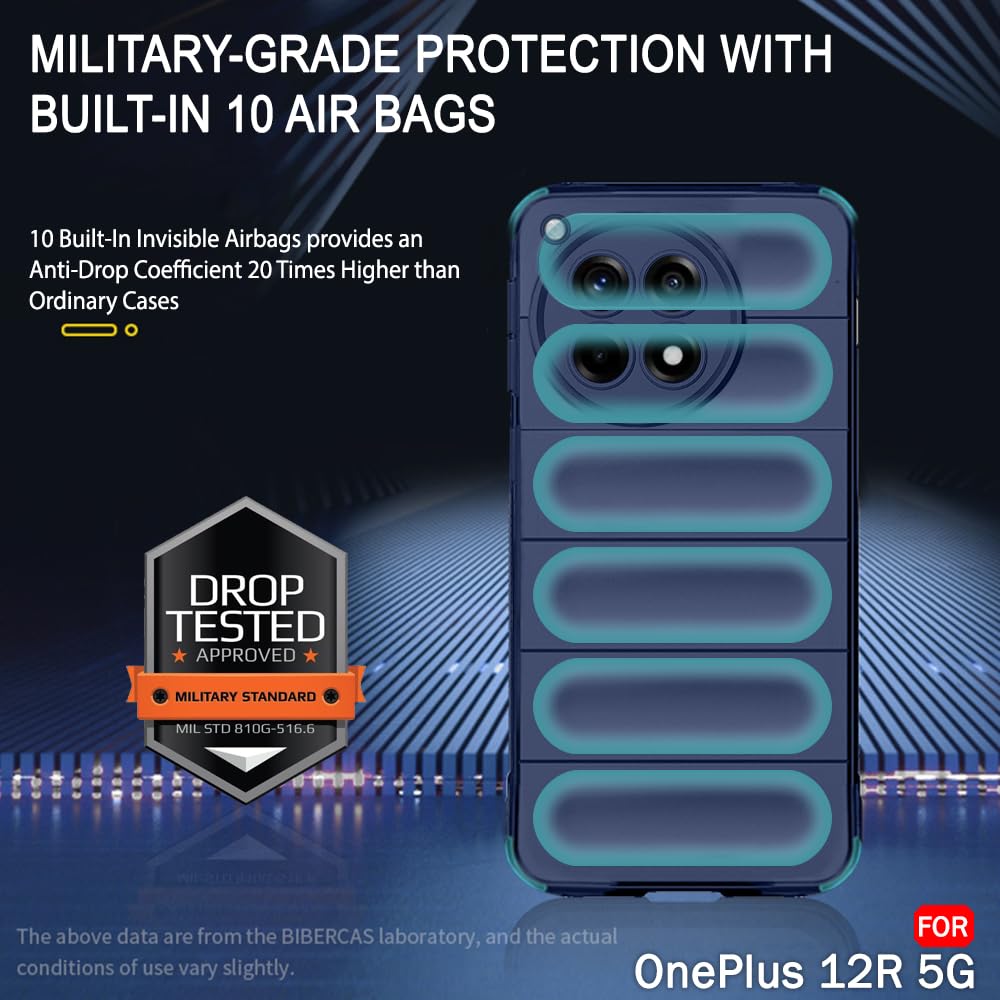 Protect Liquid Silicon Back Cover Case for OnePlus 12R 5G | Shockproof Military Grade Protection | Micro-Fibre Cloth On Inner Side