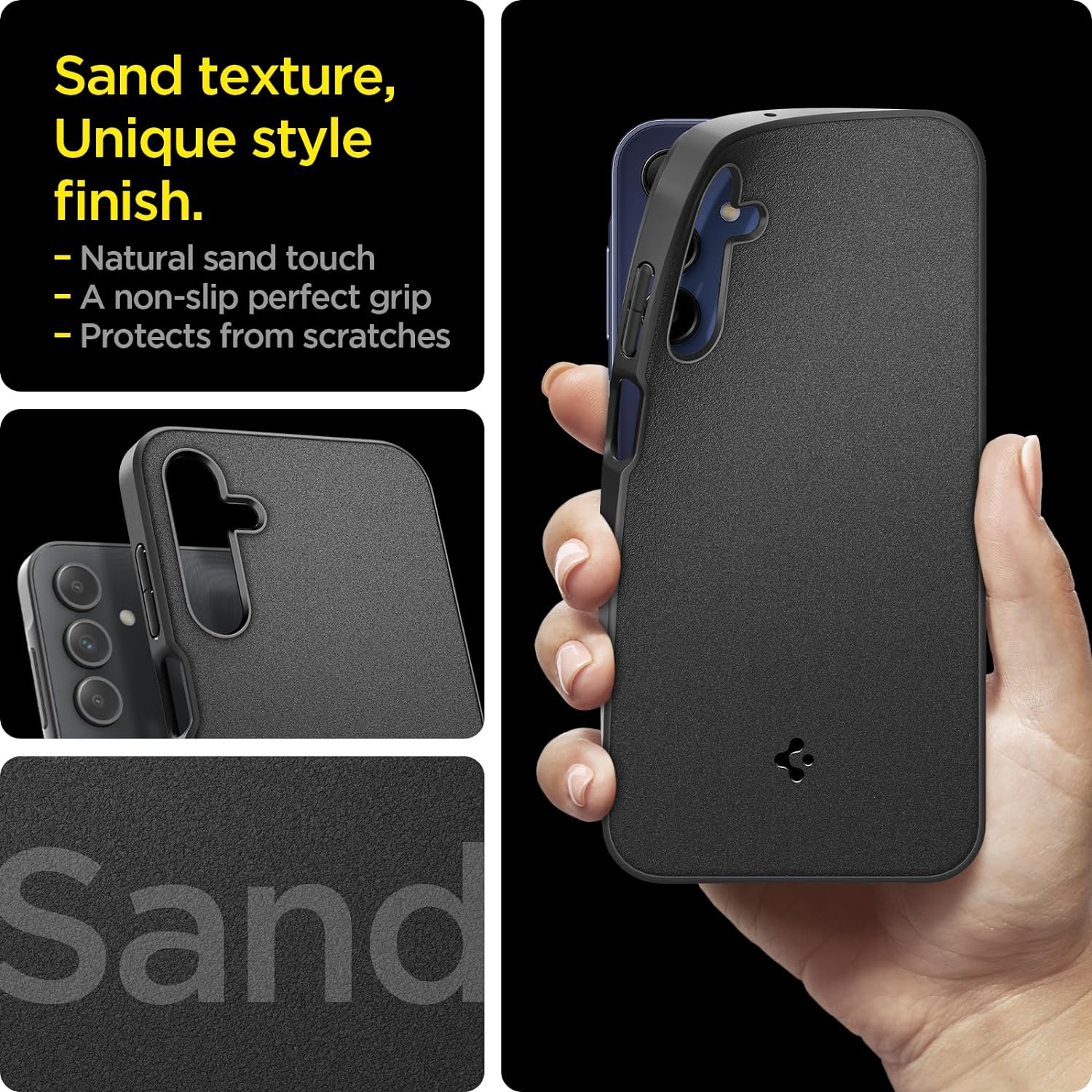 Spigen Essential Sand Blast Back Cover Case Compatible with Samsung Galaxy A15 5G
