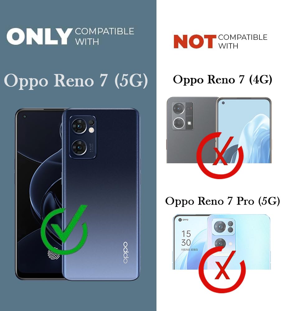 Protect Cover Case for Oppo Reno7 5G | Reno 7 5G (Shockproof with Polycarbonate Clear Panel