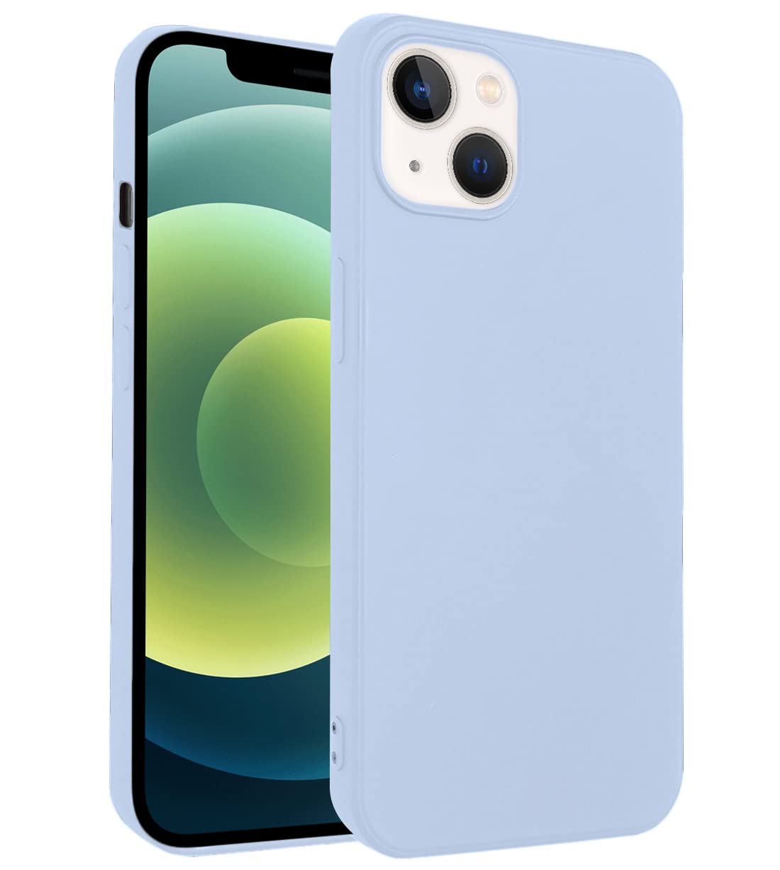 Protect Microfiber Candy Case Compatible for iPhone 13 Shockproof Slim Back Cover Liquid Silicone Case