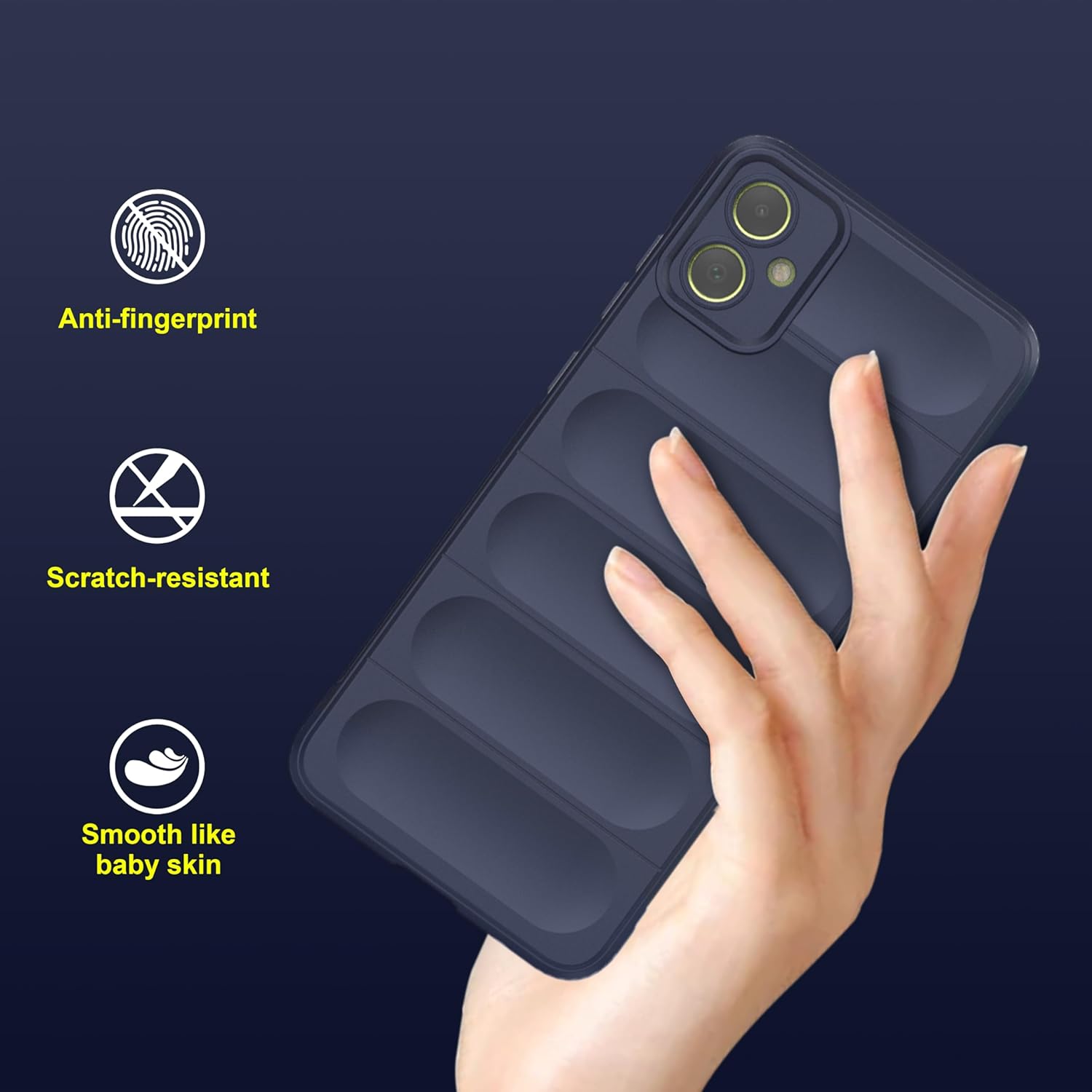 Protect Back Case Compatible for Samsung Galaxy M05 Back Case Cover | Liquid Silicon Case