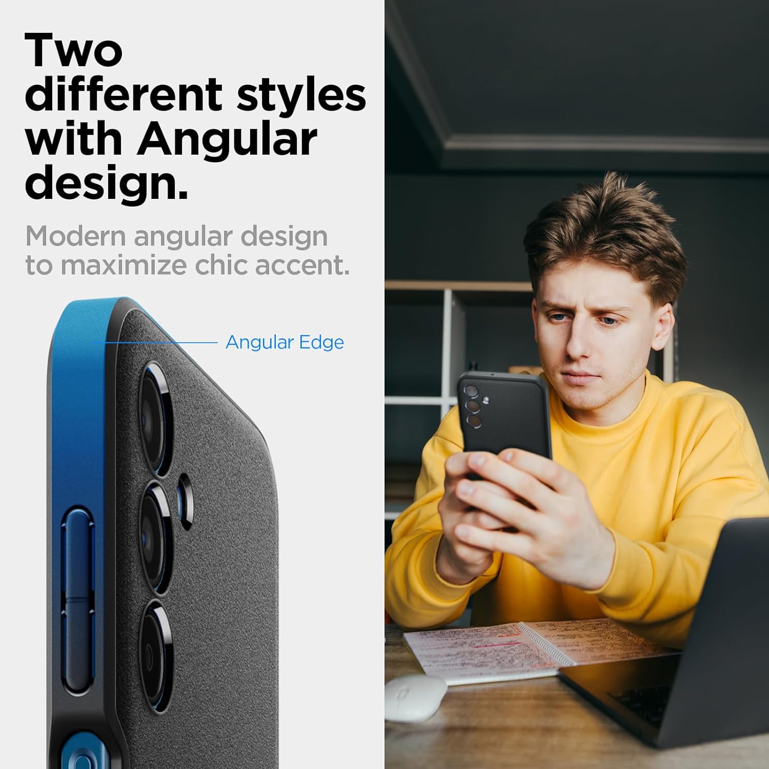 Spigen Essential Sand Blast Back Cover Case Compatible with Samsung Galaxy M15 5G