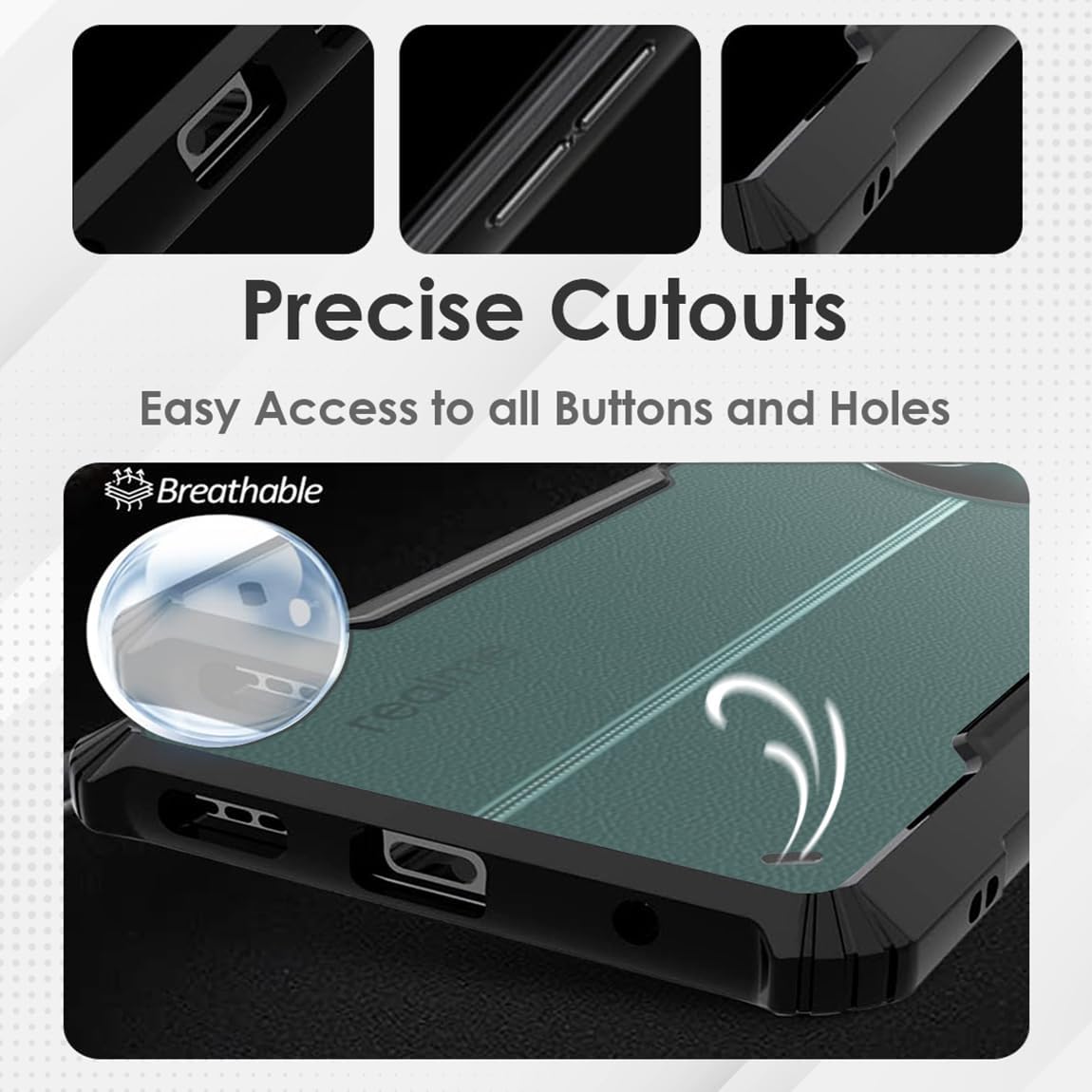 Protect Realme Narzo 70 5G Back Cover | Transparent Crystal Clear Hard PC Back Case with TPU Bumper, Drop Protection Case Cover