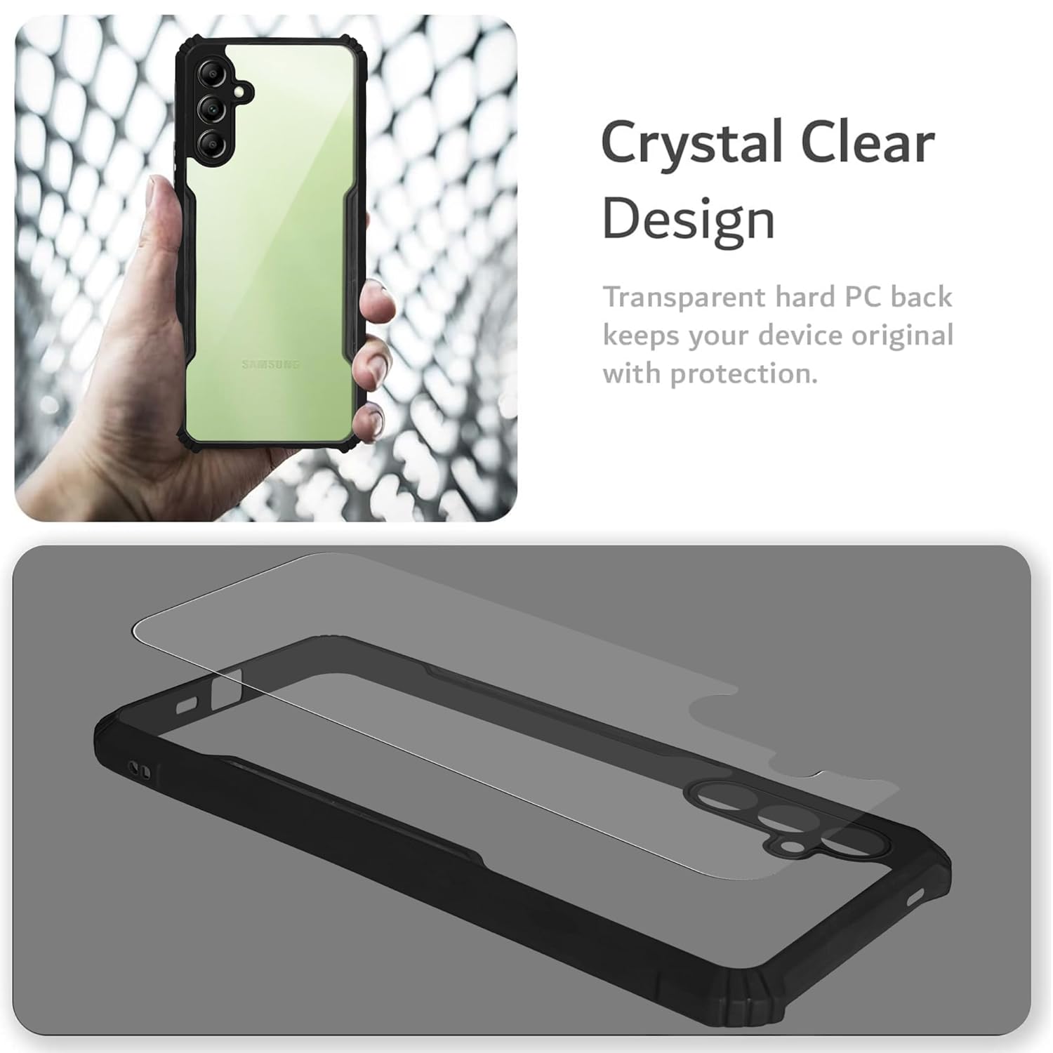 Protect Case Back Cover Case for Samsung S24 Plus 5G | Flexible TPU Bumper Scratch Resistant Shockproof Protection | Camera Protection