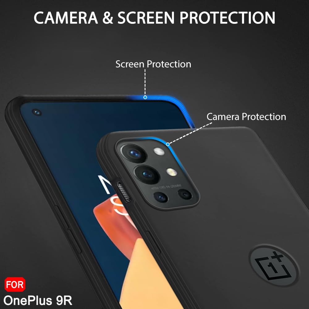 Protect Liquid Silicone Back Cover Case for OnePlus 9R 5G | Soft Micro-Fibre Lining Inside | Camera Protection Bump | Shockproof Back Cover