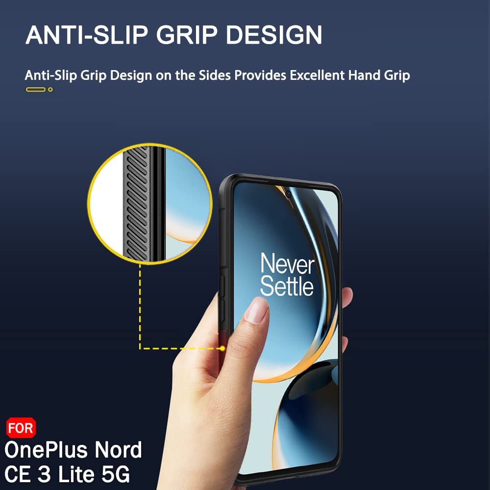 Protect Liquid Silicon Back Cover Case for OnePlus Nord CE 3 Lite 5G | Military Grade Protection with Shockproof 10X Bumpers