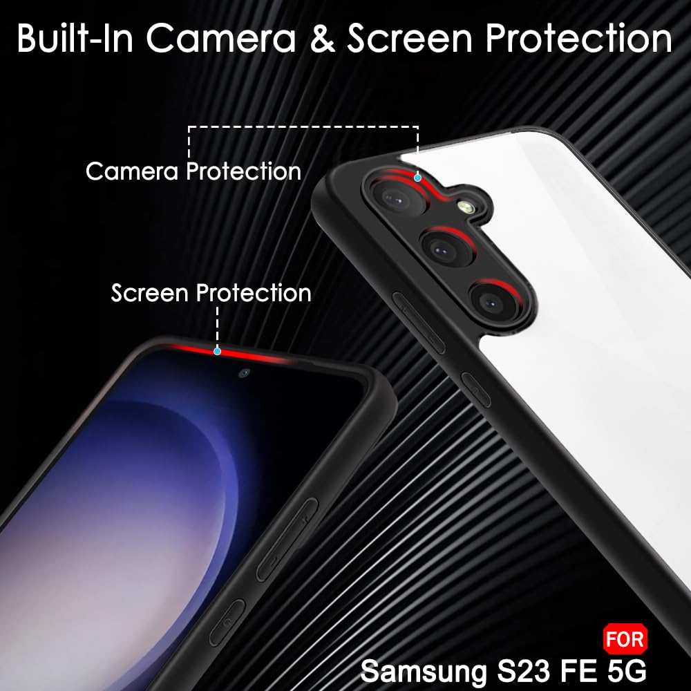Protect Ultra-Hybrid ShockProof Back Cover Case for Samsung Galaxy S23 FE 5G | Camera Protection Bump | Hard Back Cover Case