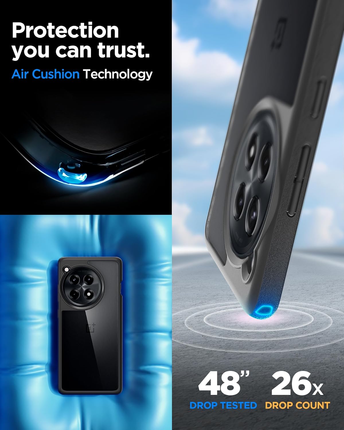 Spigen Essential Sand Crystal Back Cover Case Compatible with OnePlus 12R