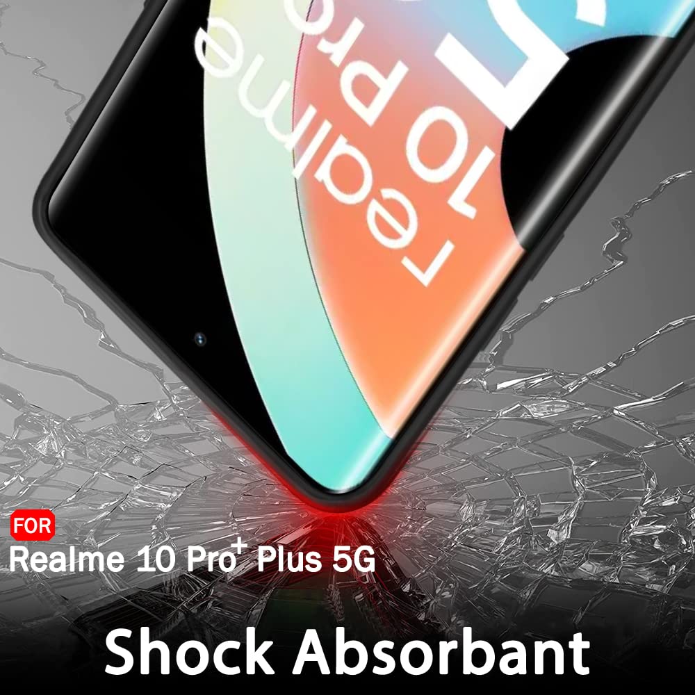 Protect Sleek Back Cover Case for Realme 10 Pro Plus 5G | Slim Fit Protective Design | Ultra Matte Finish | Camera Protection Bump | Soft Silicon Back Case