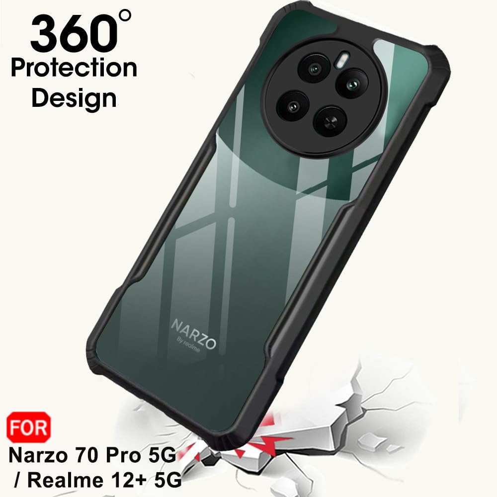 Protect Crystal Clear Back Cover Case Compatible with Realme 12