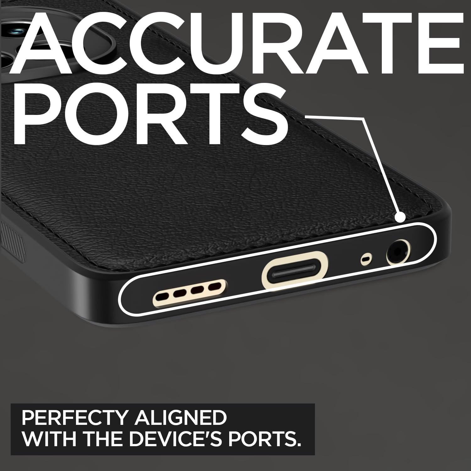 Protect Flexible Pu Leather | Full Camera Protection | Raised Edges | Super Soft-Touch | Bumper Case for Realme C63 5G