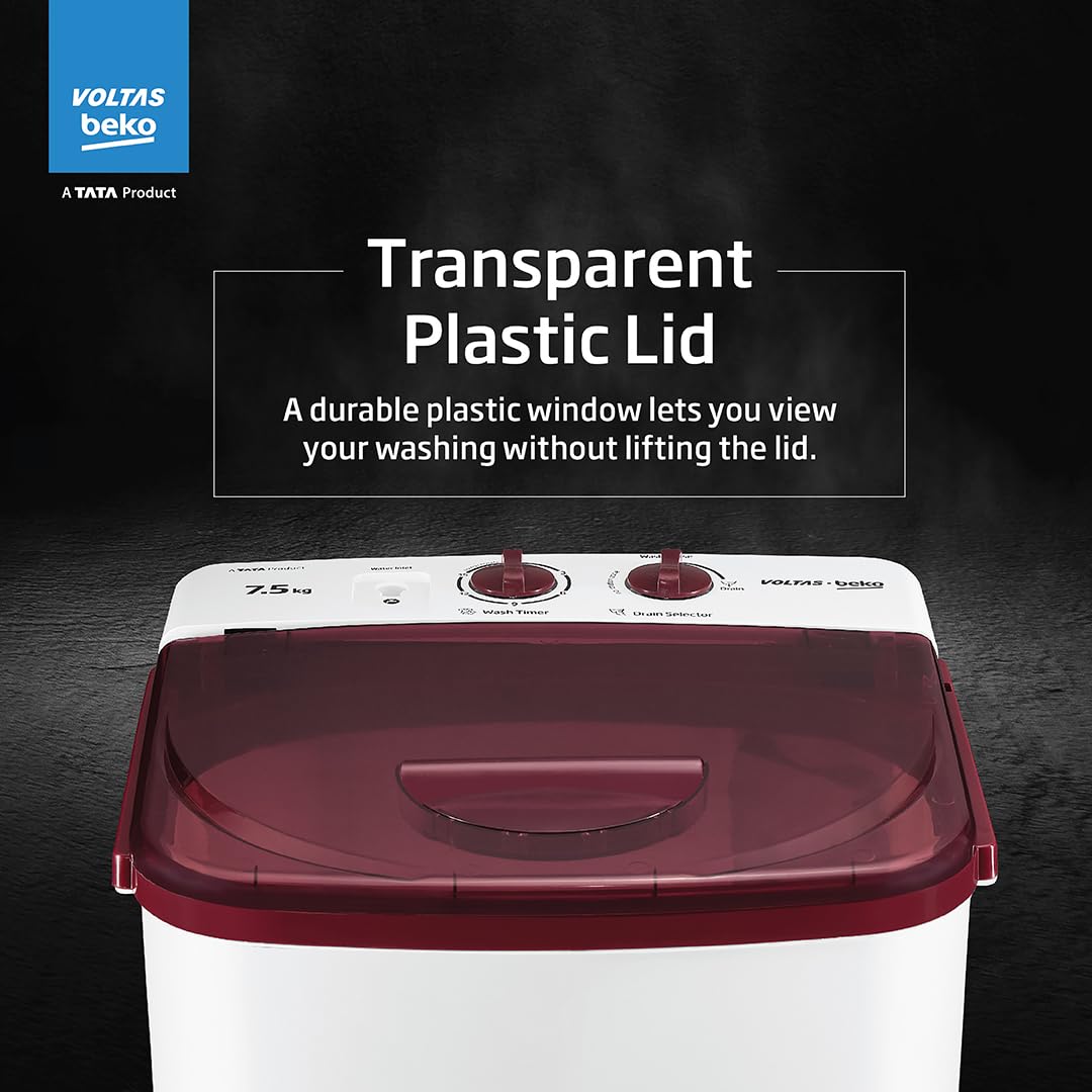 Voltas Beko, A Tata Product 7.5 kg Semi-automatic top load washing machine