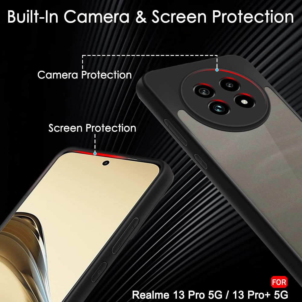Protect Ultra-Hybrid Shockproof Back Cover Case for Realme 13 Pro / 13 Pro Plus 5G | Camera Protection Bump | Hard Back Case