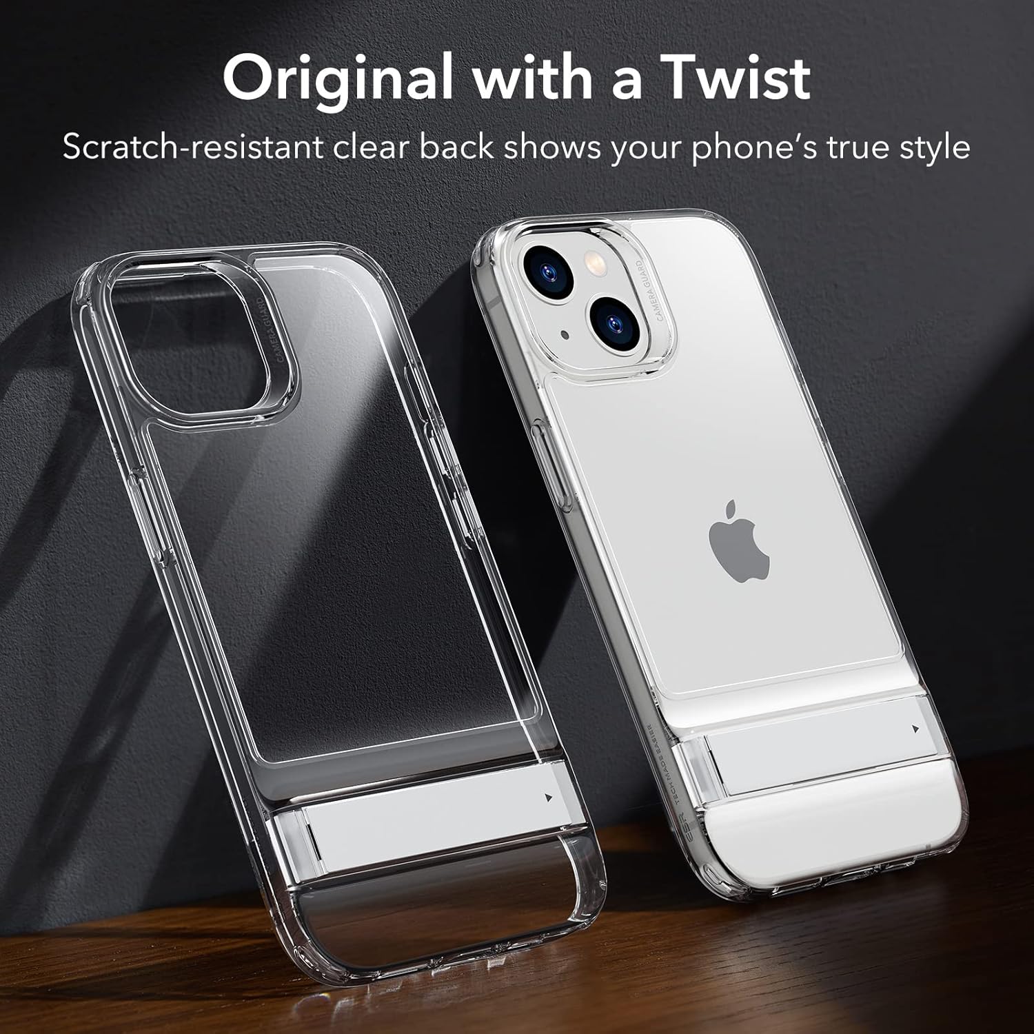 Protect for iPhone 14 Cover with Adjustable Stand, Military-Grade Drop Protection, 3 Stand Modes, TPU, Supports Wireless Charging, Boost Slim Patented Metal Kickstand Phone Back Case