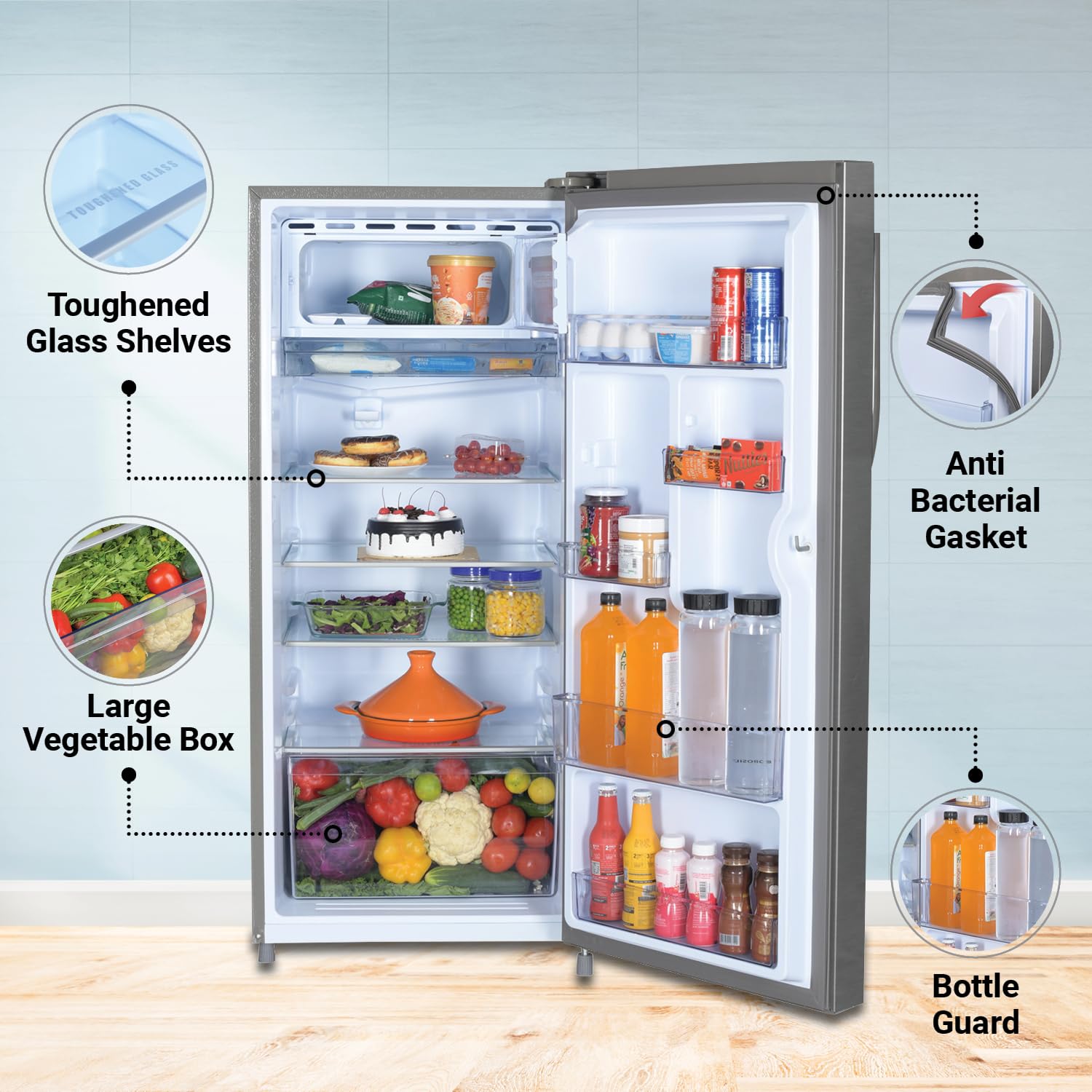 Haier 190 L, Direct Cool, Single Door, 4 Star Refrigerator