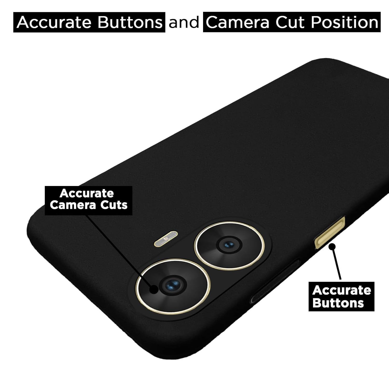 Protect Back Cover Soft Matte Liquid Silicone TPU | Camera Protection | Shockproof Slim Back Case for Realme C55