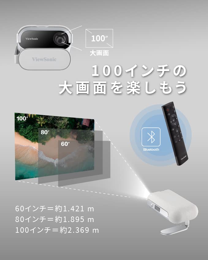 ViewSonic M1 Pro (600 lm) Portable with 1280X720p Resolution, 150" Maximum Display, Bluetooth & Smart Wi-Fi , Harman Kardon Speaker(3W Cube x2), HDMI , USB Connectivity LED Projector