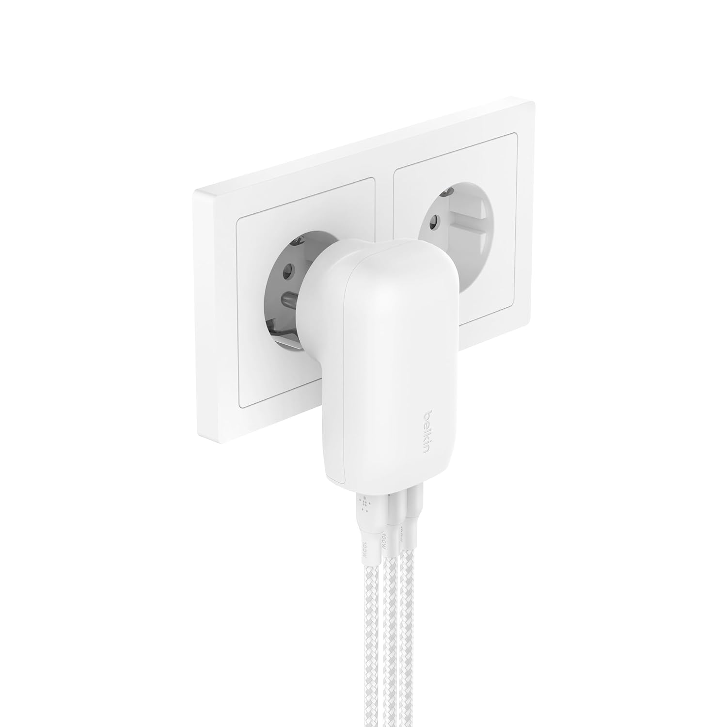 Belkin 67W (27W + 20W + 20W) Triple USB-C Pps Pd Wall Charger