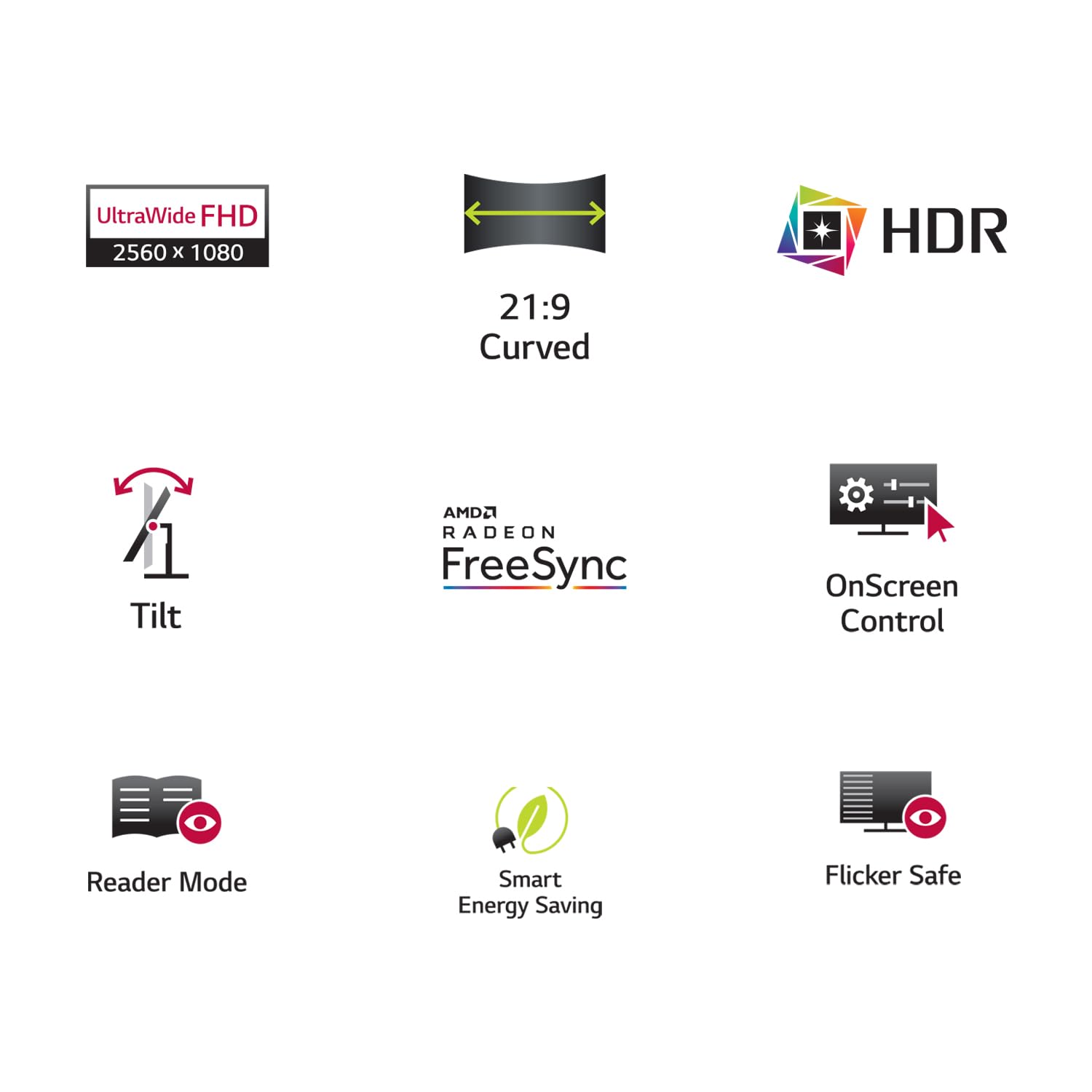 LG WFHD LED Backlit IPS Panel with HDR 10, Black Stabilizer, Dynamic Action Sync, Dual Controller, OnScreen Control Immersive UltraWide Monitor