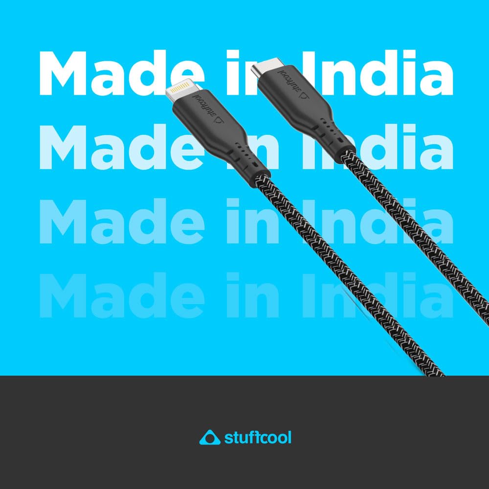 Stuffcool ecolo Type C to lightning Sync & Charge Cable GRS Certified Recycled Plastic Data Cable