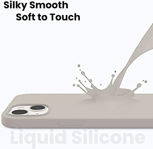 Protect Microfiber Candy Case Compatible for iPhone 13 Shockproof Slim Back Cover Liquid Silicone Case