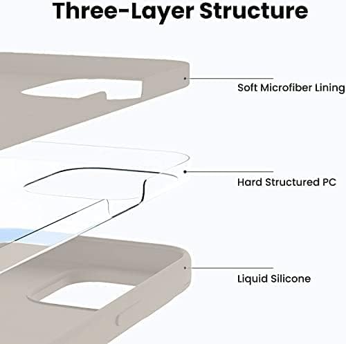 Protect Microfiber Candy Case Compatible for iPhone 13 Shockproof Slim Back Cover Liquid Silicone Case