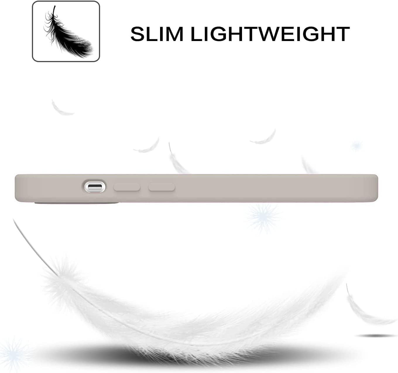 Protect Microfiber Candy Case Compatible for iPhone 13 Shockproof Slim Back Cover Liquid Silicone Case