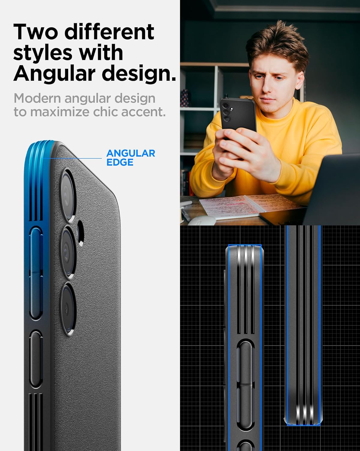 Spigen Essential Sand Blast Back Cover Case Compatible with Samsung Galaxy A35 5G (TPU | Matte Black)