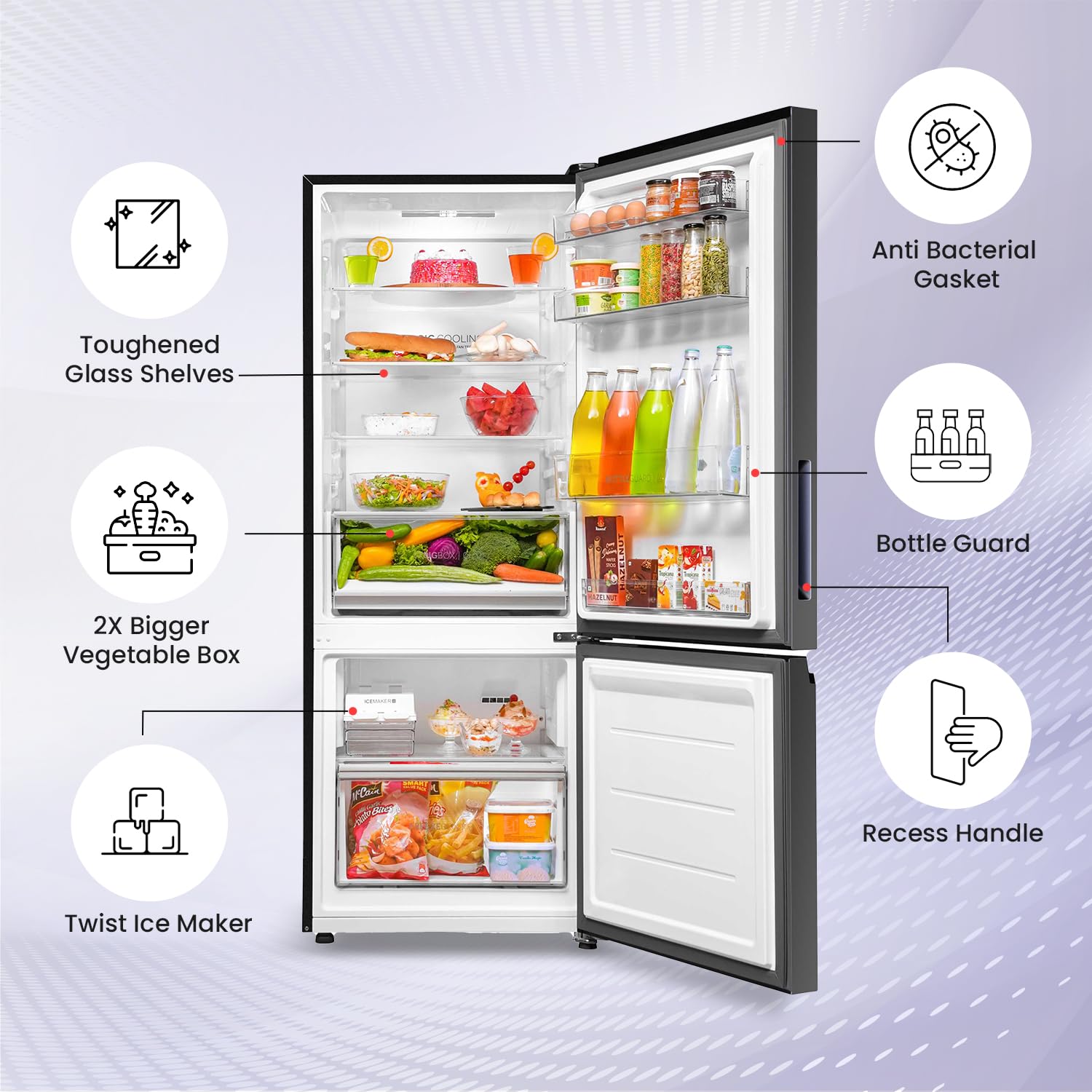 Haier 325 L, 3 Star, Convertible 14-in-1 Triple Inverter Double Door Refrigerator