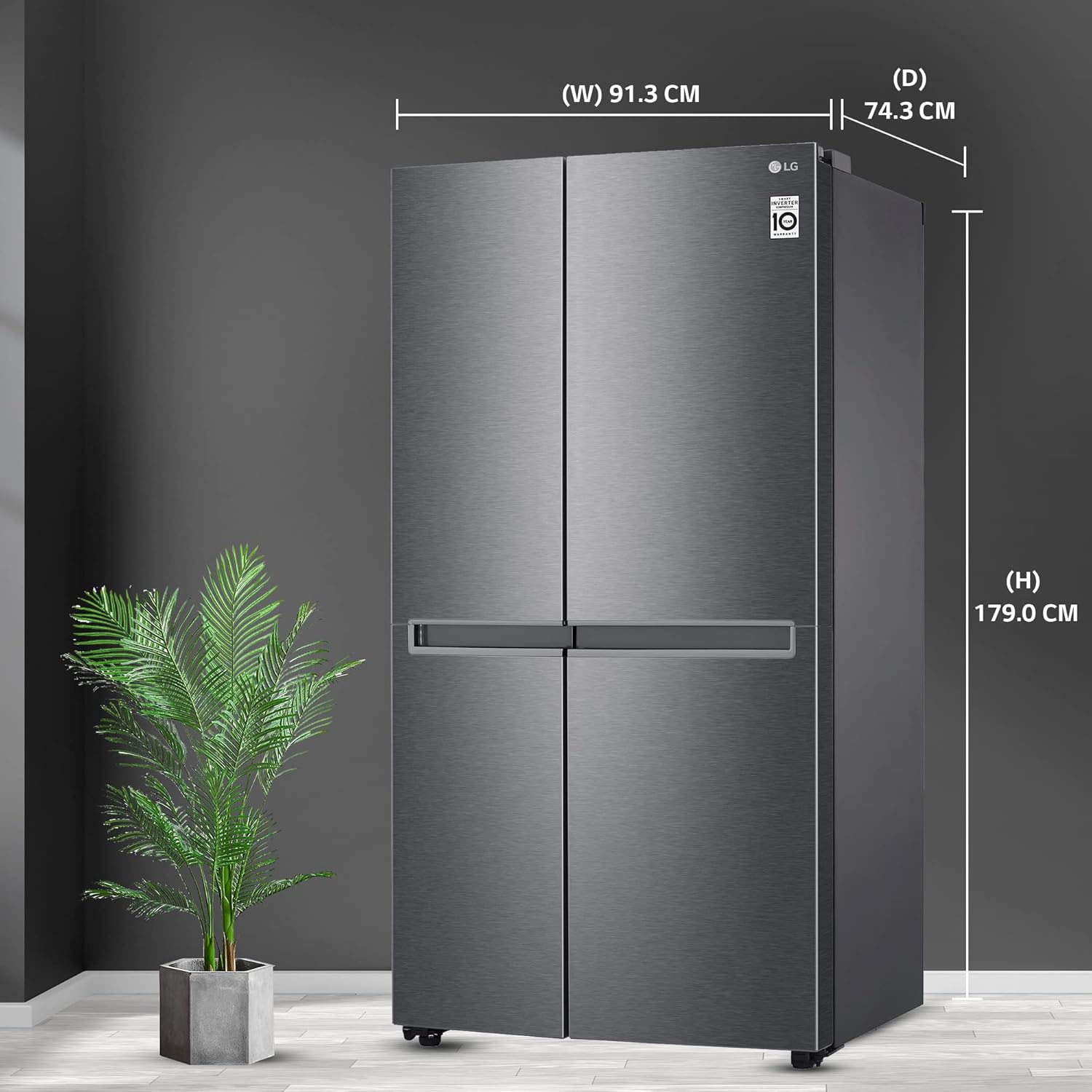LG 688 L Frost-Free Smart Inverter Compressor Side-By-Side Refrigerator
