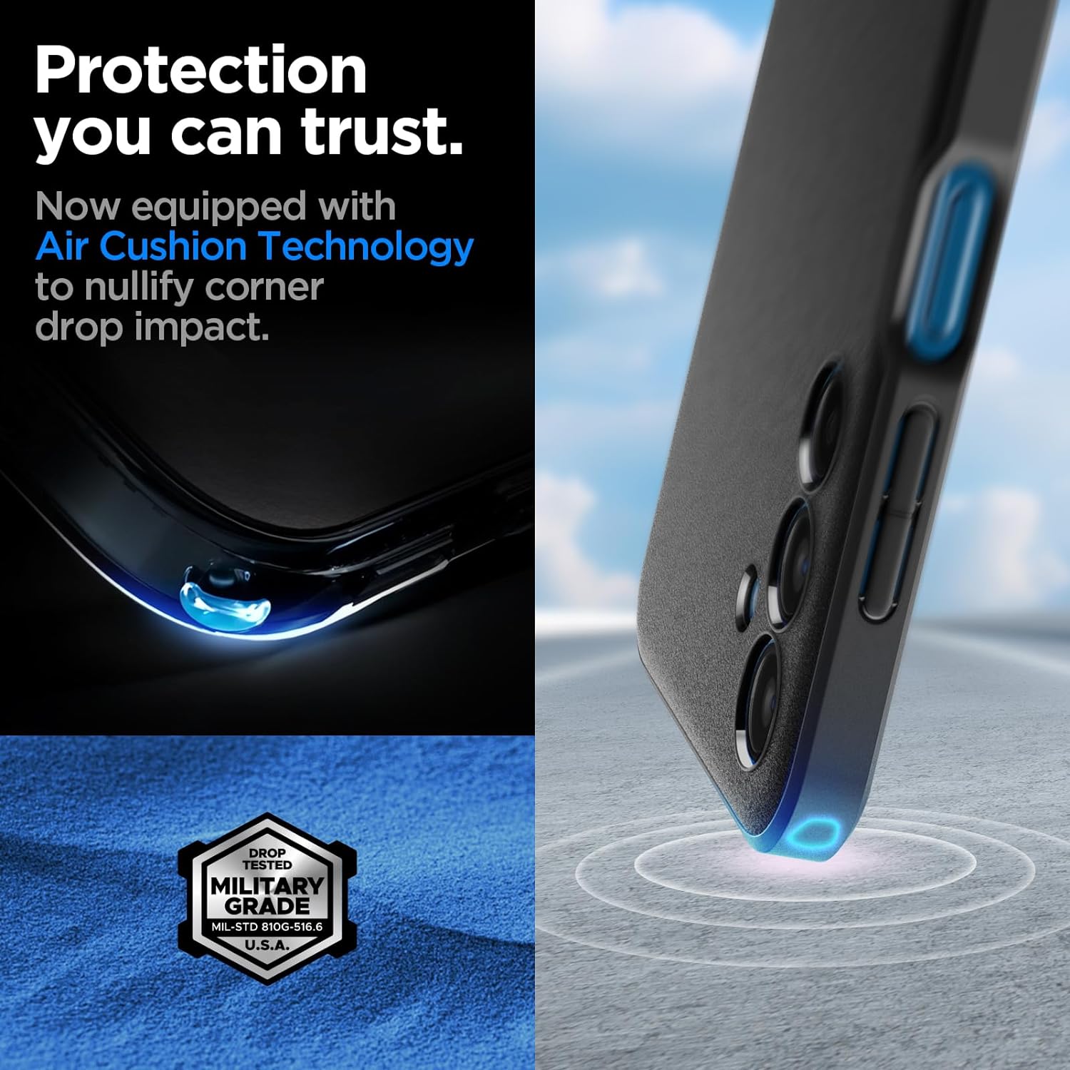 Spigen Essential Sand Blast Back Cover Case Compatible with Samsung Galaxy M15 5G