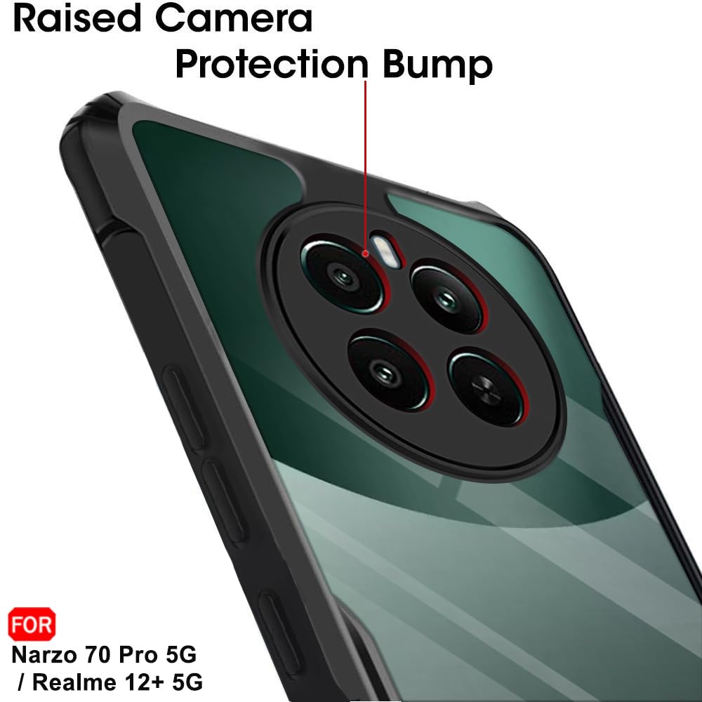 Protect Crystal Clear Back Cover Case Compatible with Realme 12