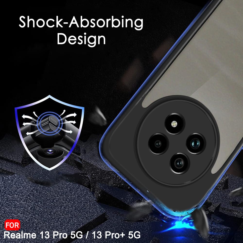 Protect Ultra-Hybrid Shockproof Back Cover Case for Realme 13 Pro / 13 Pro Plus 5G | Camera Protection Bump | Hard Back Case