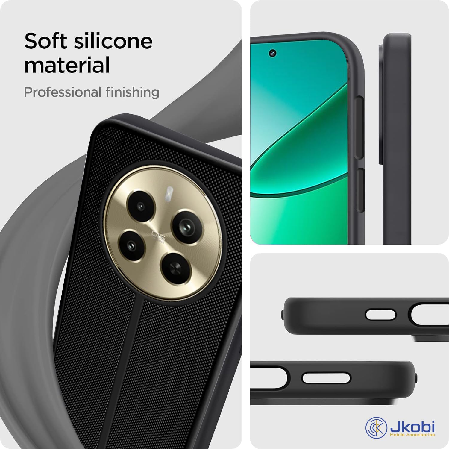 Protect Back Cover Case for Realme Narzo 70 Pro (Textured Grip Design | Camera Protection | Slim and Light Weight | Soft Touch and Feel