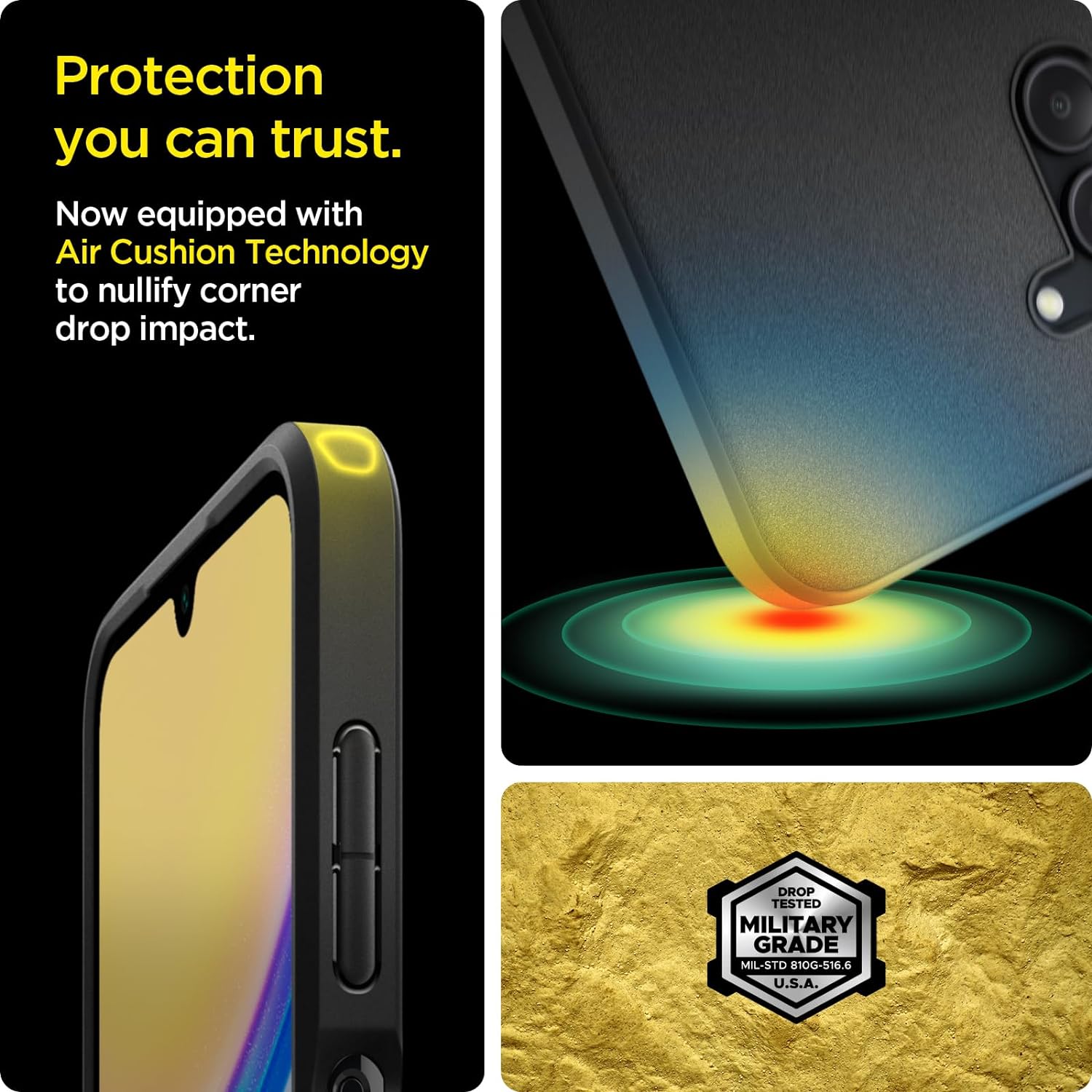 Spigen Essential Sand Blast Back Cover Case Compatible with Samsung Galaxy A15 5G