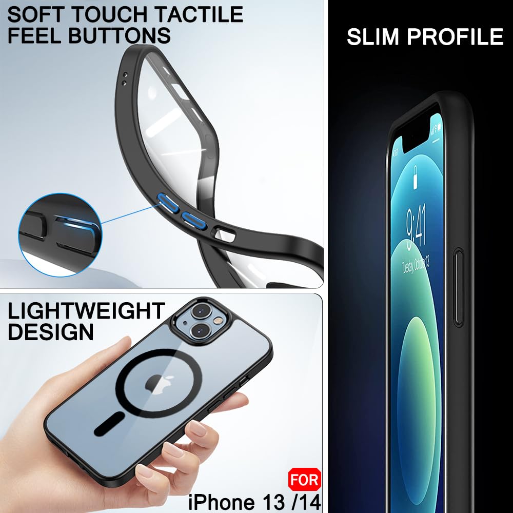 Protect Ultra-Hybrid Back Cover Case for iPhone 14 Compatible with MagSafe | Camera Protection | Crystal Clear Transparent Back Cover