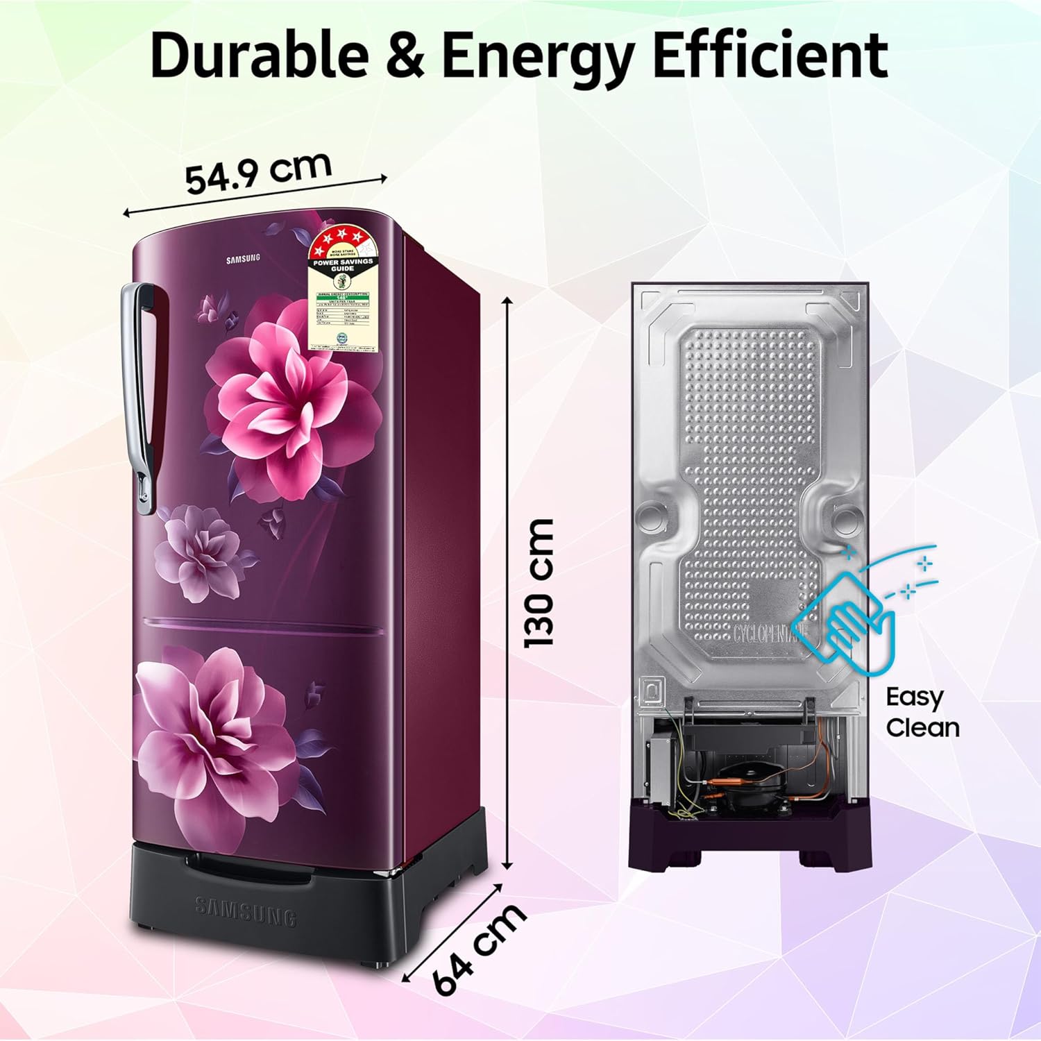 Samsung 183 L, 4 Star, Digital Inverter, Direct-Cool Single Door Refrigerator
