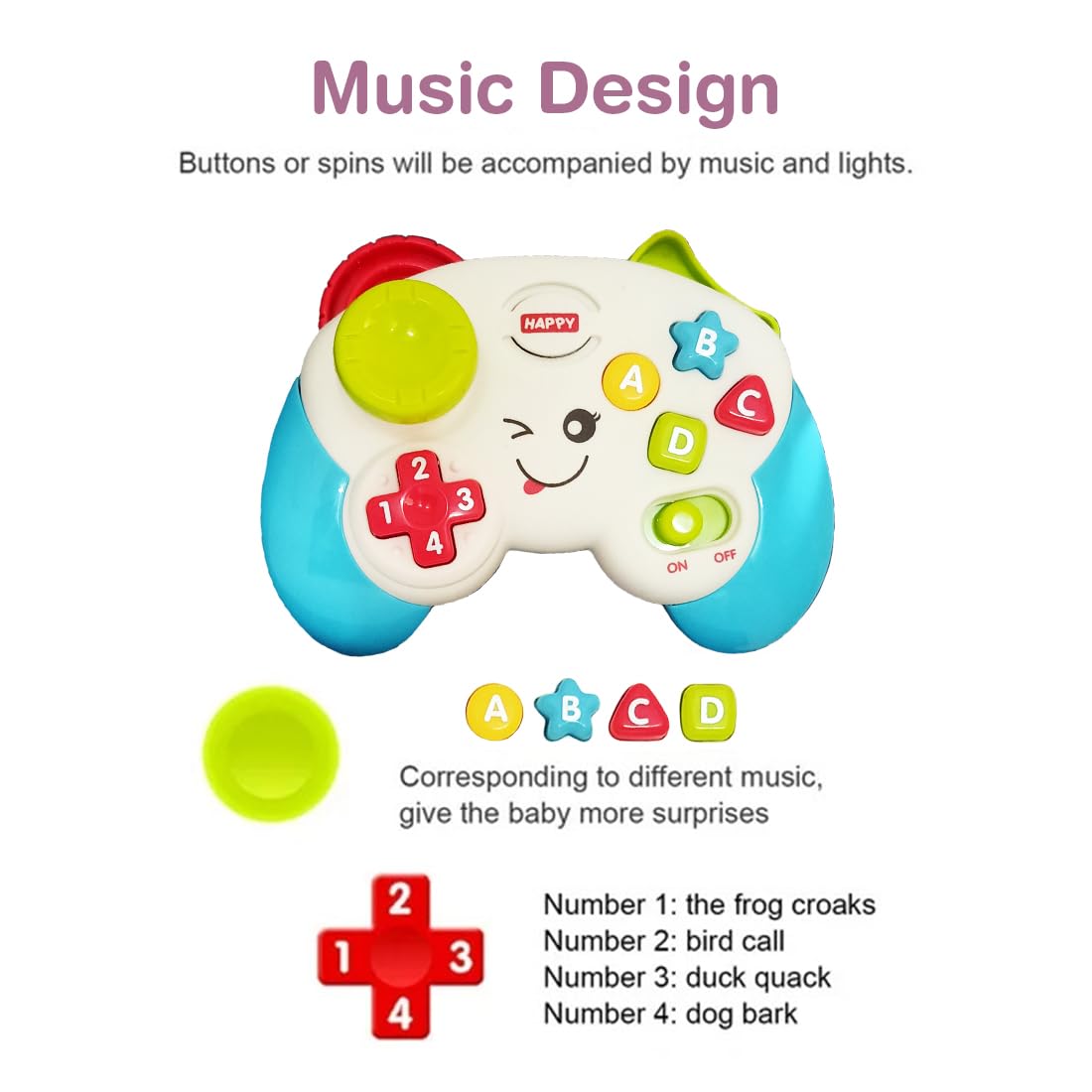 Wembley Baby & Toddler Toys Electronic Early Development Activity Toys Game & Learn Controller