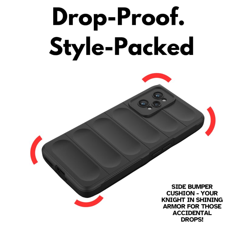 Protect Liquid Silicon Back Cover Case for Realme GT 2 Pro 5G, Shockproof Military Grade Protection with Micro-Fibre Inner Side, Built-in Anti-Slip Grip