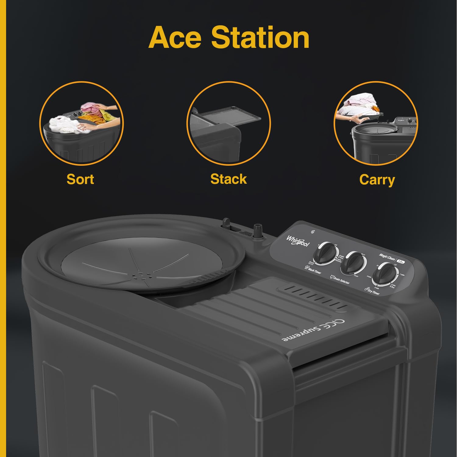 Whirlpool 7.0 Kg 5 Star Ace Supreme Semi-Automatic Top Loading Washing Machine