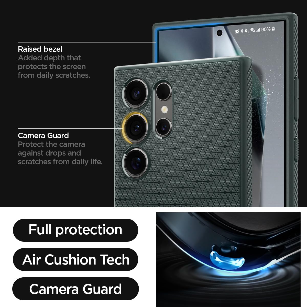 Spigen Liquid Air Back Cover Case Compatible with Galaxy S24 Ultra