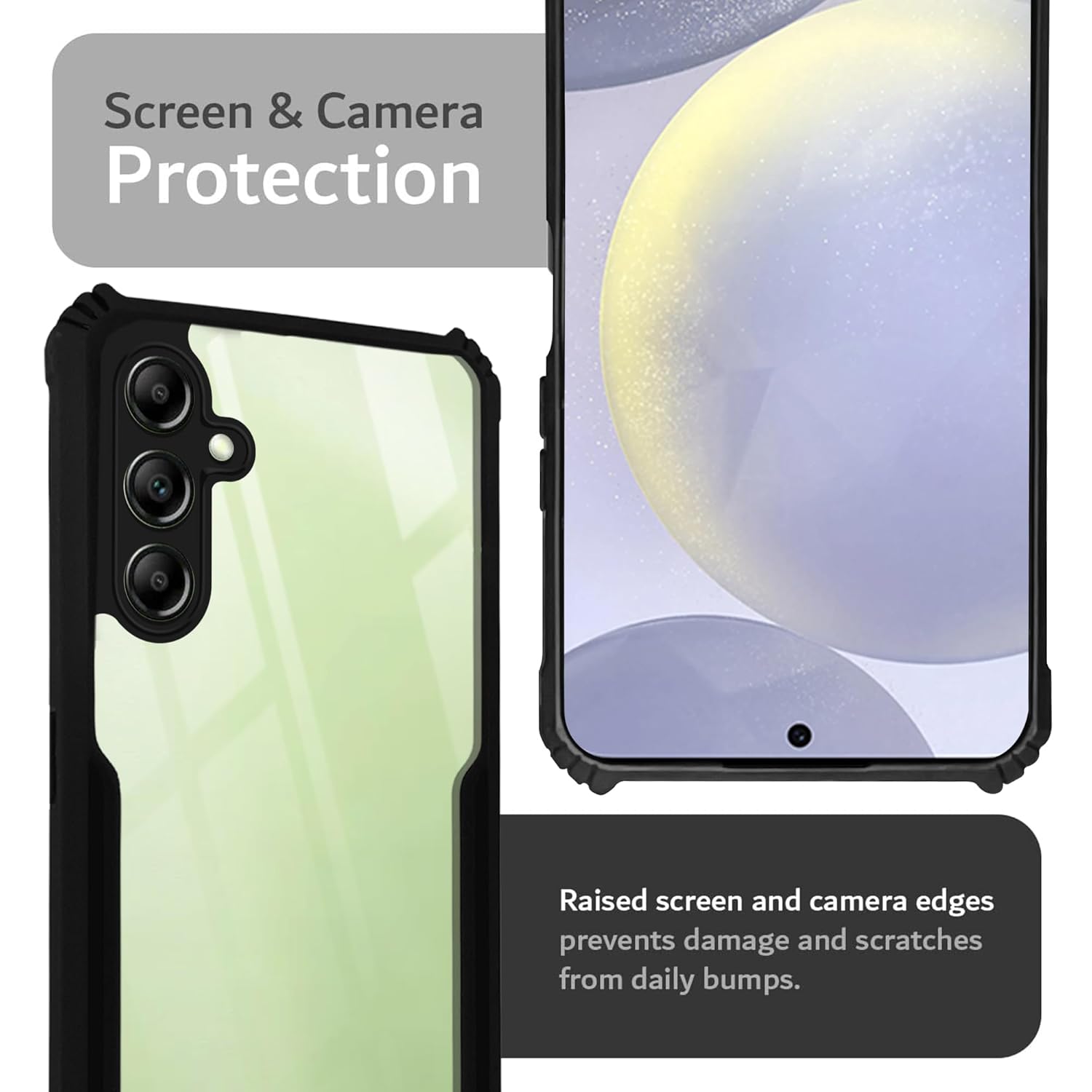 Protect Case Back Cover Case for Samsung S24 Plus 5G | Flexible TPU Bumper Scratch Resistant Shockproof Protection | Camera Protection