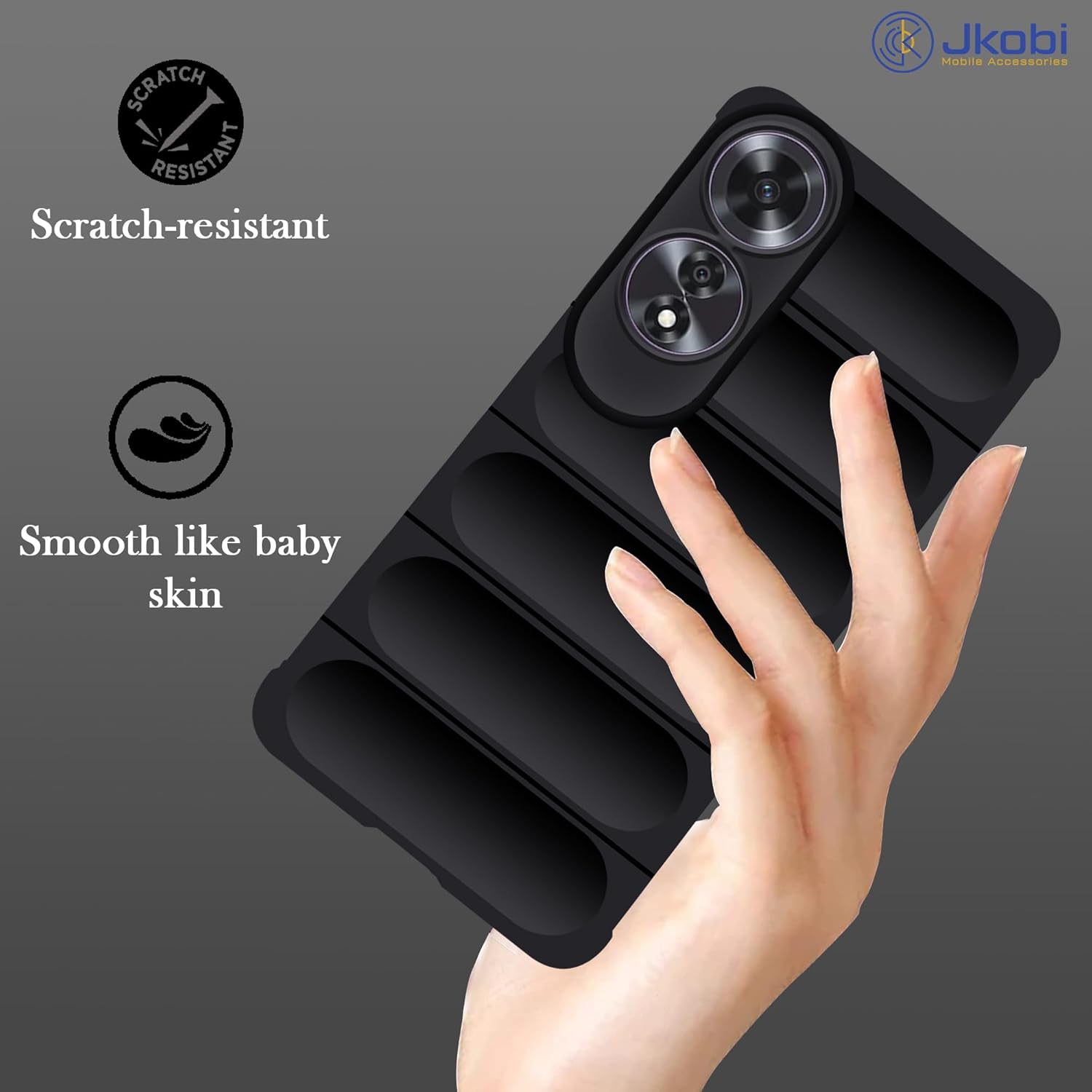 Protect Back Cover Case for Oppo A60 (Matte Liquid Silicone | Micro-Fiber Cloth Inside | Camera Protection | Shockproof