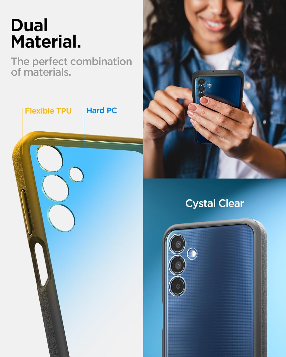 Spigen Essential Sand Crystal Back Cover Case Compatible with Samsung Galaxy M15 5G