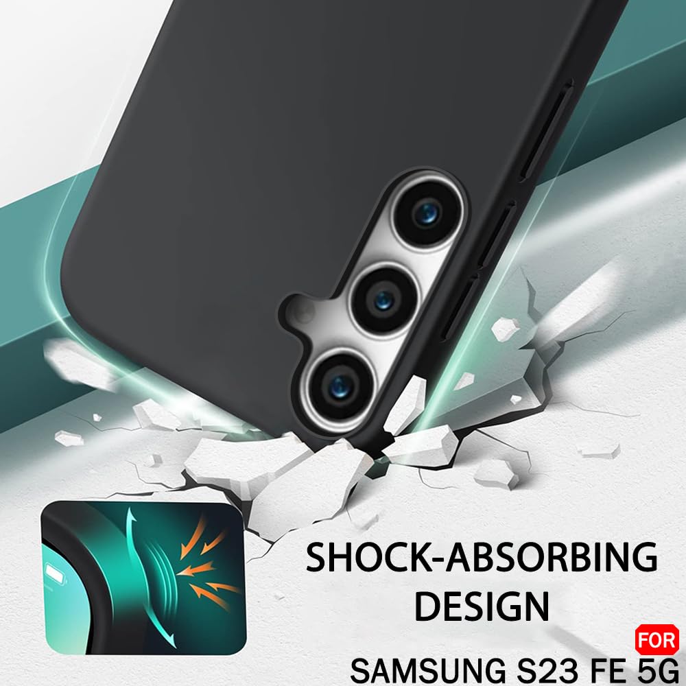 Protect Liquid Silicone Back Cover Case for Samsung Galaxy S23 FE 5G | Soft Micro-Fibre Lining Inside | Camera Protection Bump | Shockproof Back Cover Case
